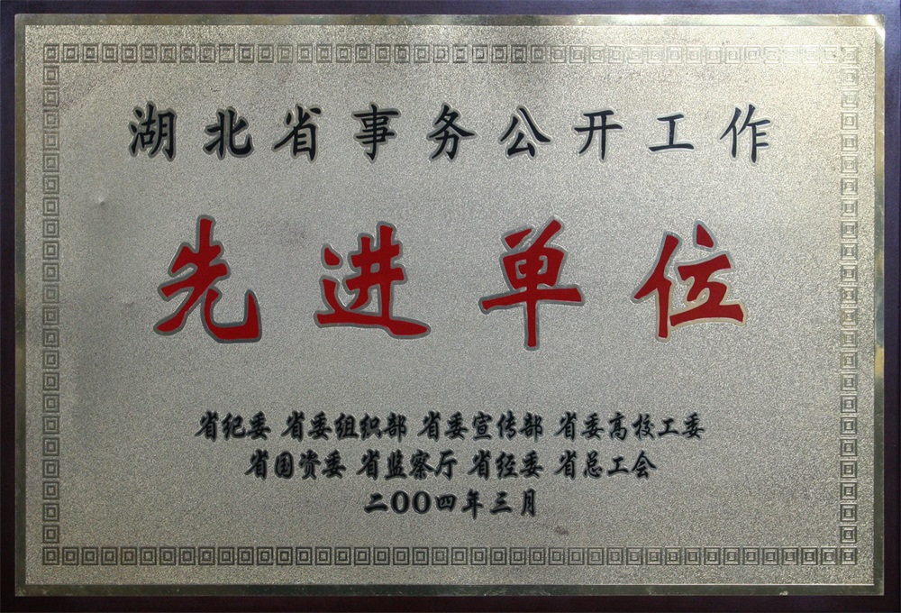 湖北省事务公开工作先进单位